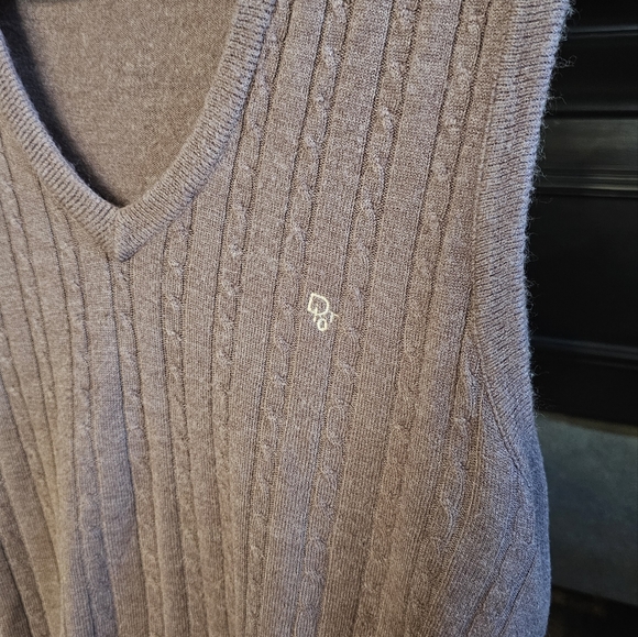 Mens Christian Dior Cable Knit Sweater Vest Taupe size Large - Picture 5 of 7